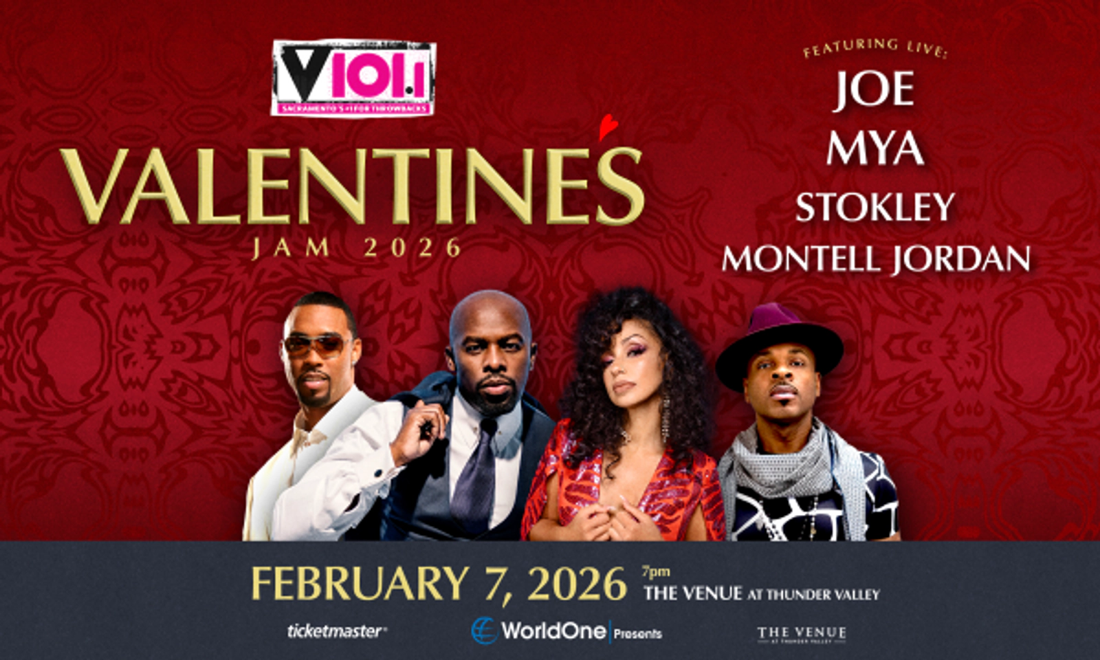 Listen To Win Tickets For The V101.1 Valentine's Jam Coming February 7th At Thunder Valley!