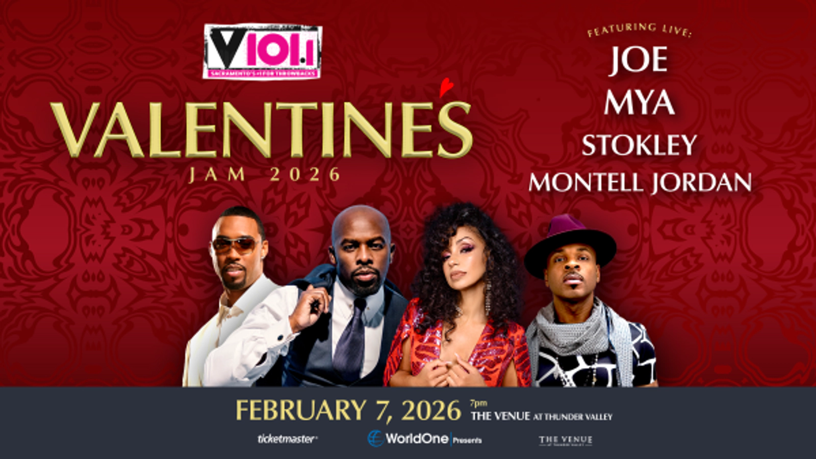 Listen To Win Tickets For The V101.1 Valentine's Jam On February 7th At Thunder Valley!
