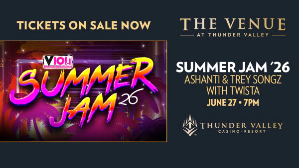 Listen To Win Tickets For The V101.1 Summer Jam 2026 Coming June 27th To The Venue At Thunder Valley!