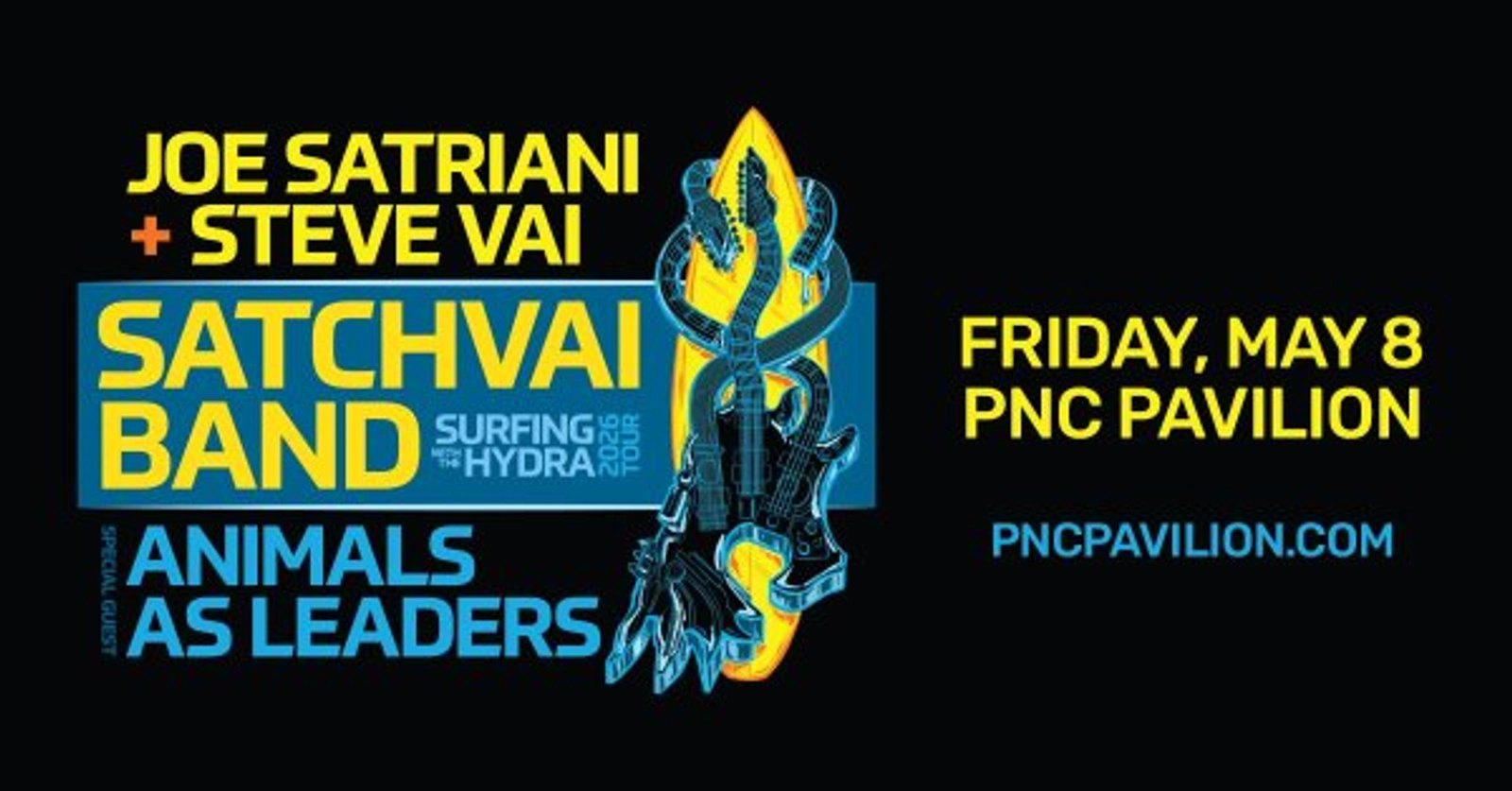 [WIN TICKETS] SATCHVAI BAND @ PNC PAVILION