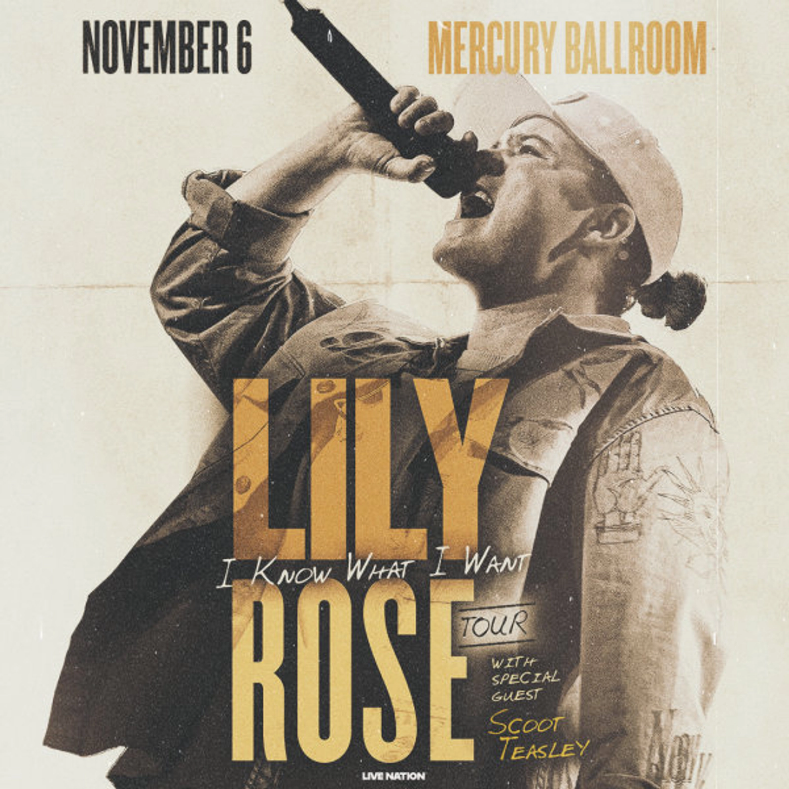 Lily Rose at Mercury Ballroom on November 6, 2025