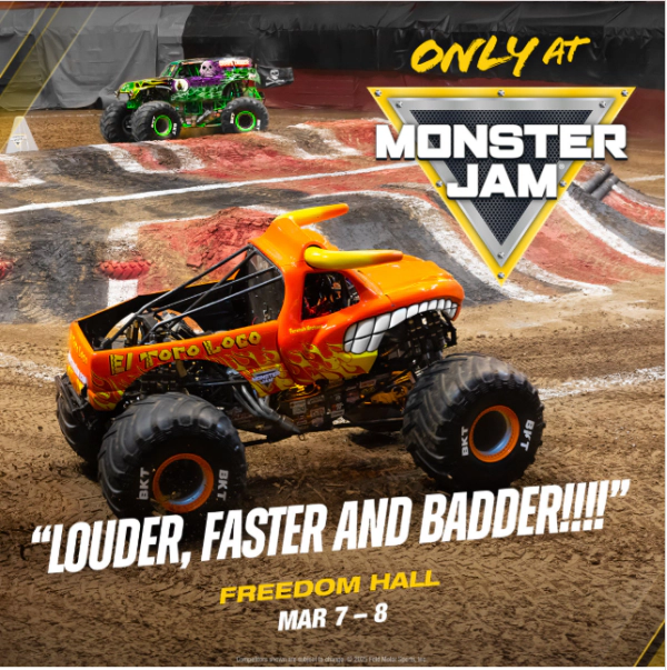 Monster Jam at Freedom Hall on March 7th & 8th