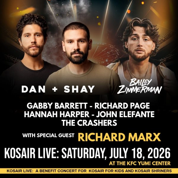 Kosair Live! featuring Dan + Shay & Bailey Zimmerman at KFC Yum! Center on 7.18.26
