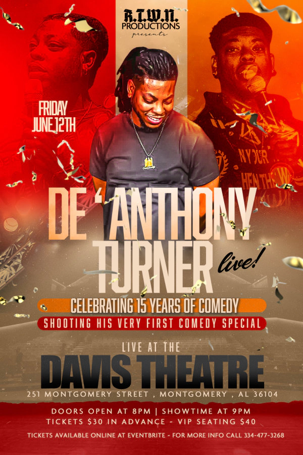 DeAnthony Turner Comedy Show at the Davis Theater