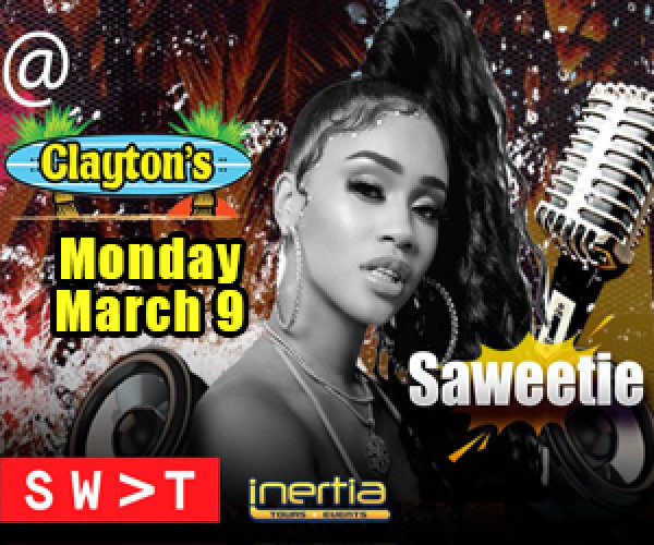 Register to win tickets to Saweetie at Claytons Beach Bar - Thumbnail Image