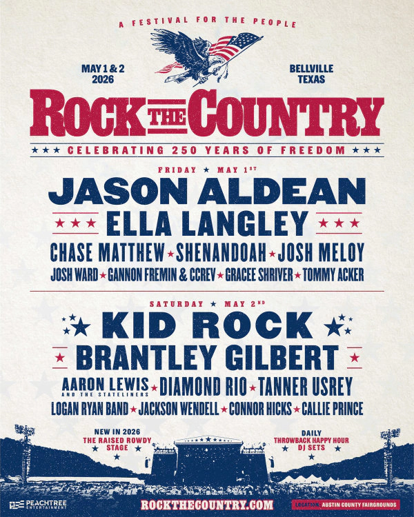 Enter here for a chance to win tickets to the Rock the country festival