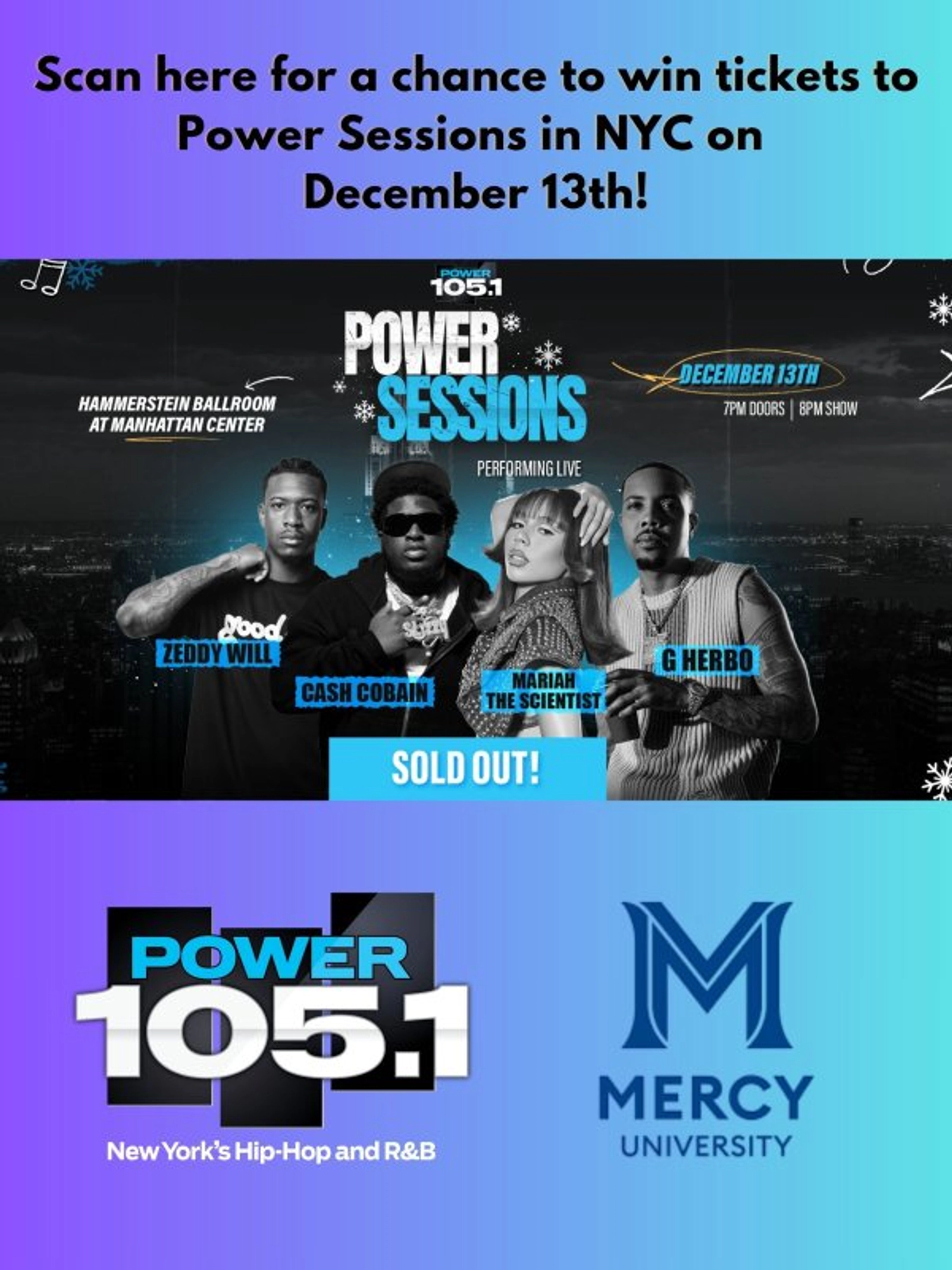 Win Tickets to Power 105.1's Power Sessions!