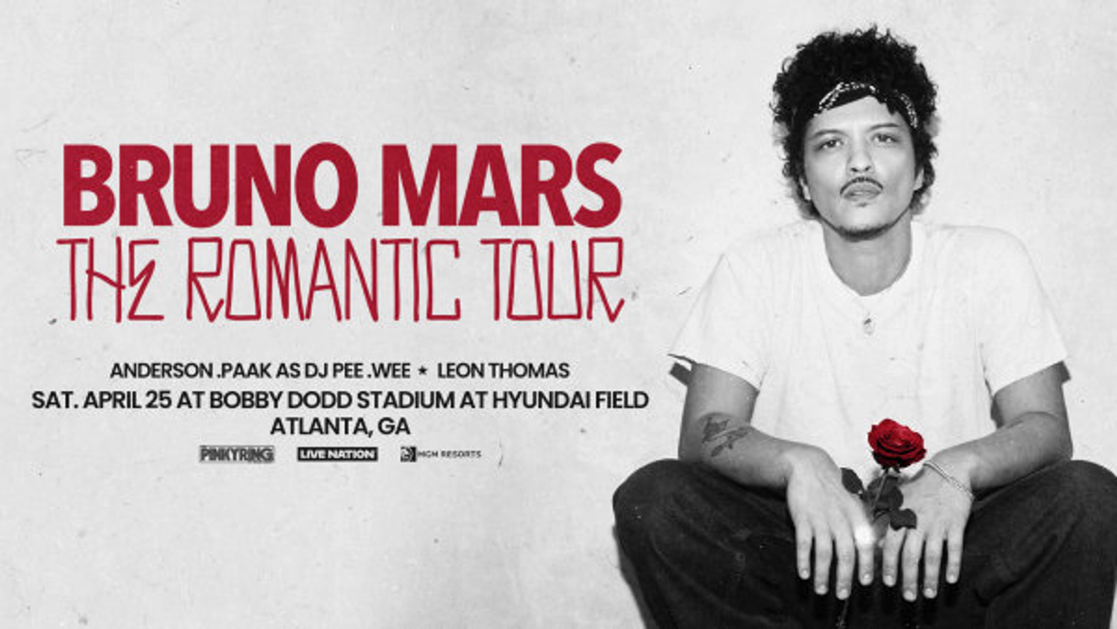 Win tickets to Bruno Mars at Bobby Dodd Stadium!