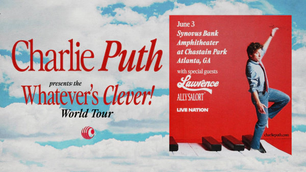 Win tickets to Charlie Puth at Synovus Bank Amphitheatre!