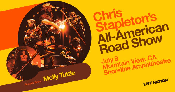 Chris Stapleton "All-American Road Show" is Coming to Shoreline Amphitheatre July 8th