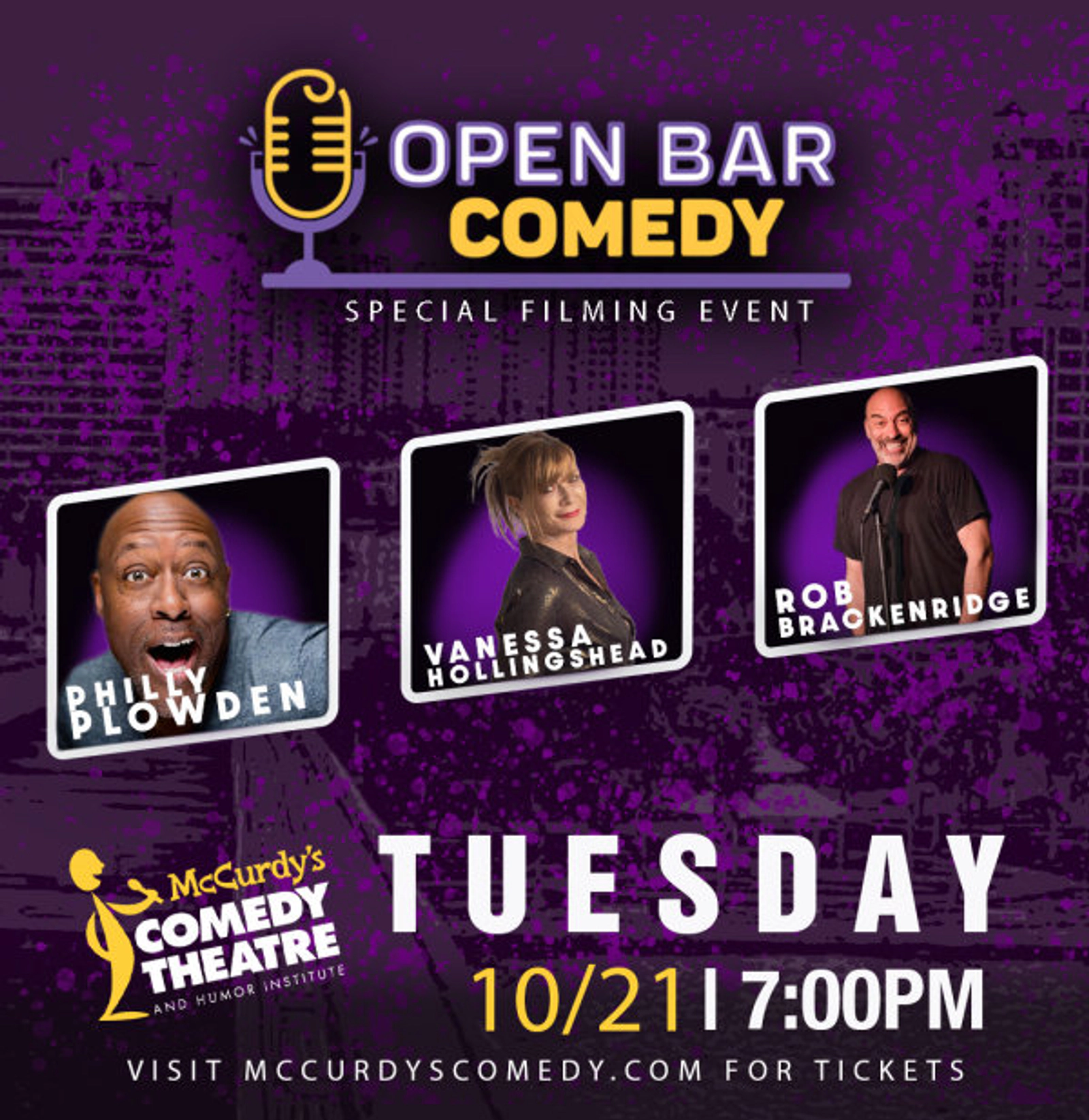 Win Tickets to Open Bar Comedy at McCurdy’s Comedy Theater