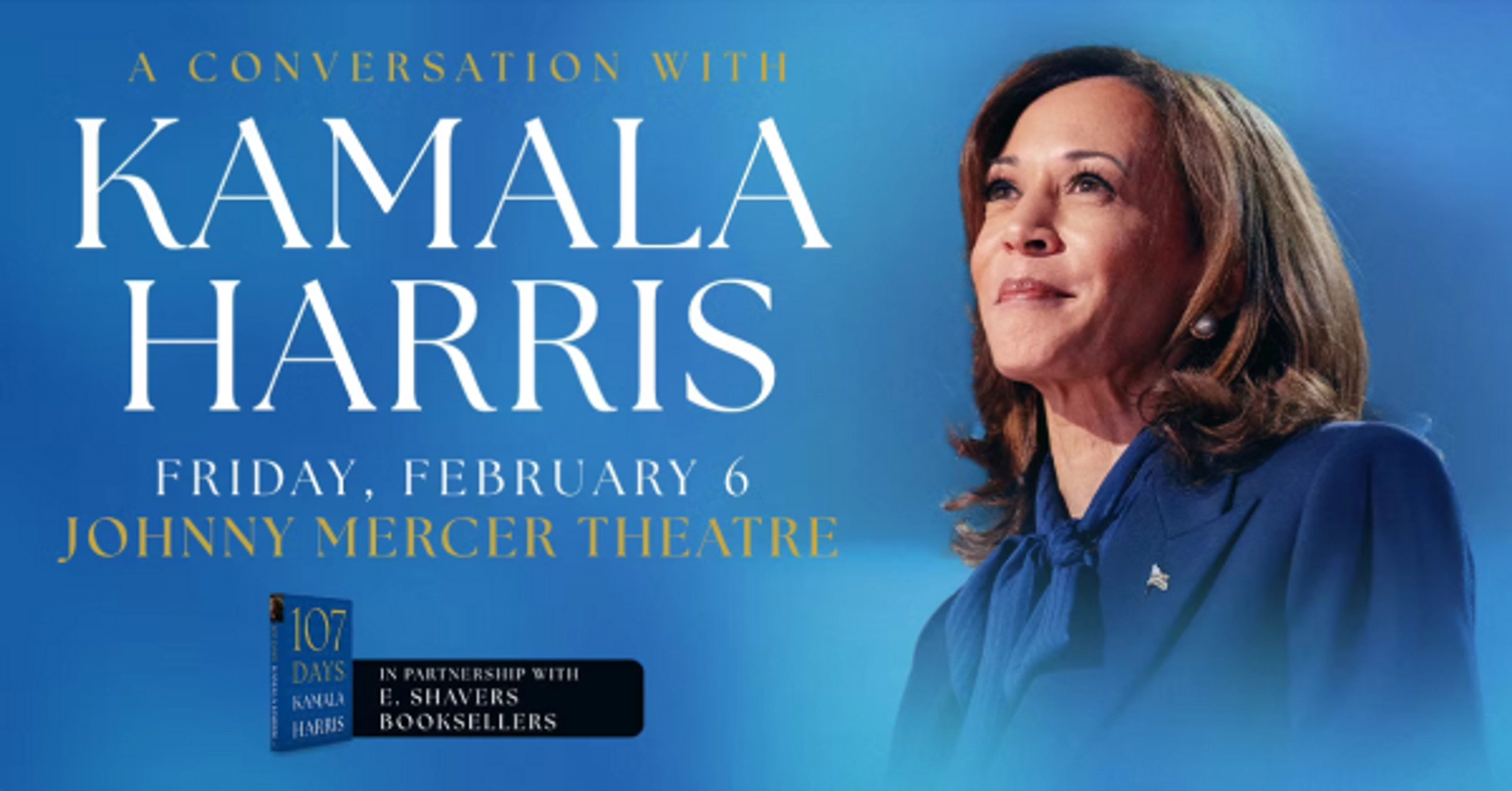 Win tickets to see Kamala Harris at Johnny Mercer Theatre!