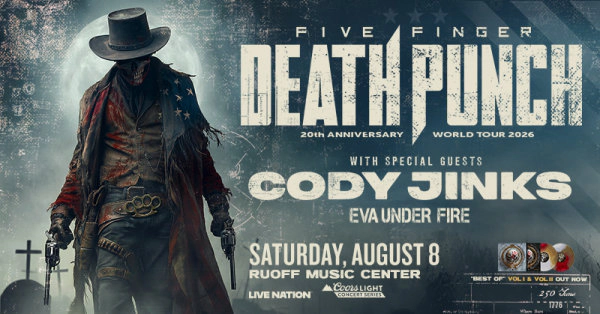 Five Finger Death Punch at Ruoff Music Center on August 8th!