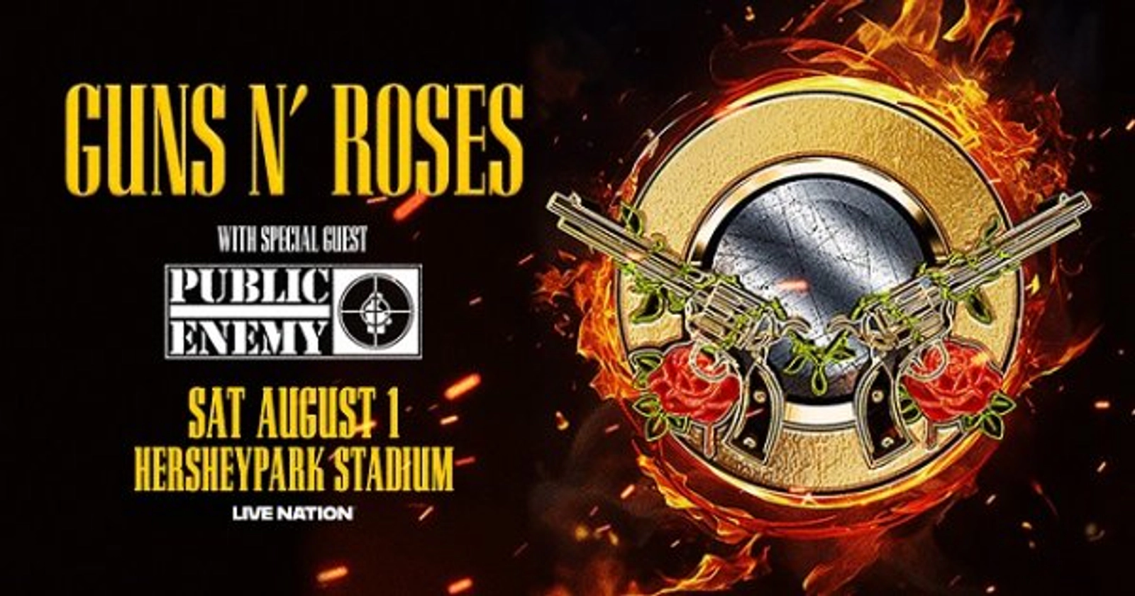 Register to Win Guns N' Roses Tickets for Herhseypark Stadium!