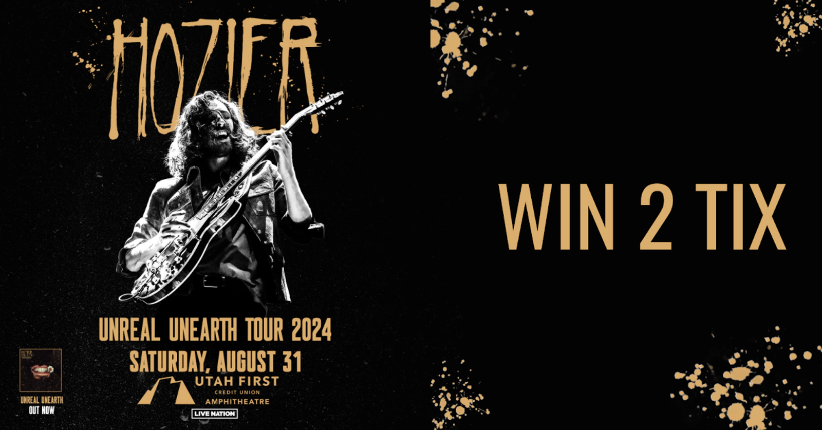 Win 2 Tix to Hozier Unreal Unearth Tour 2024 on Saturday August 31st