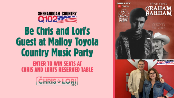 Be Chris and Lori's Guest at Malloy Toyota Country Music Party