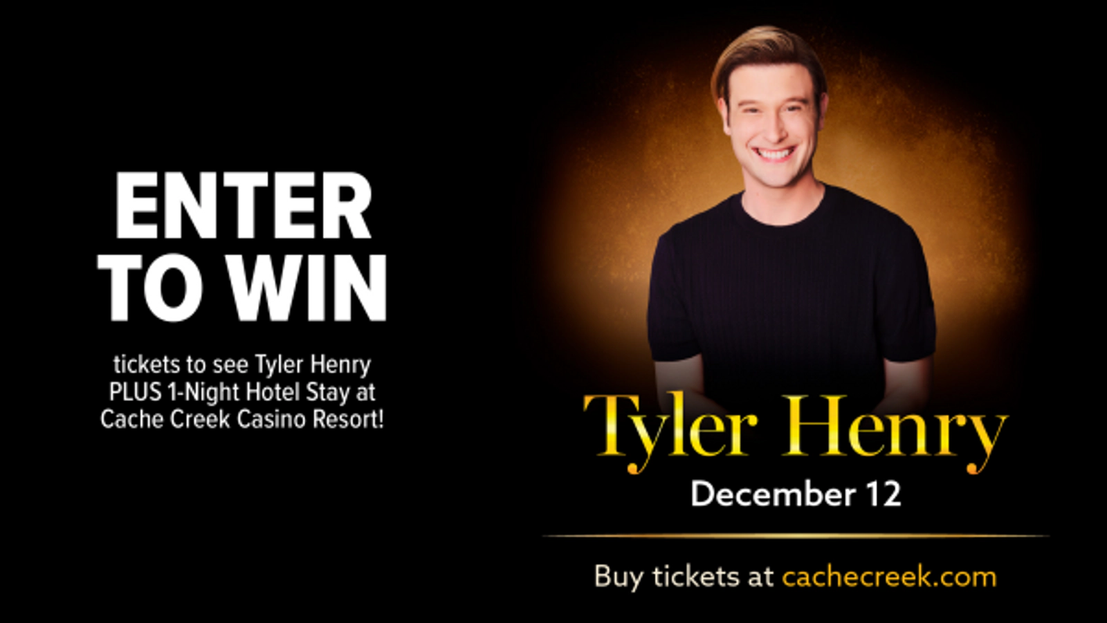 Win Tickets + Hotel Stay to see Tyler Henry LIVE at Cache Creek Casino Resort on December 12th!
