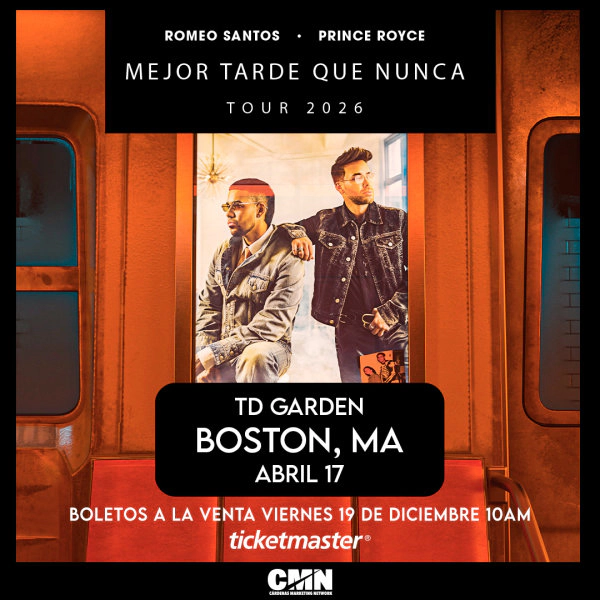 Romeo Santos y Prince Royce en TD Garden
