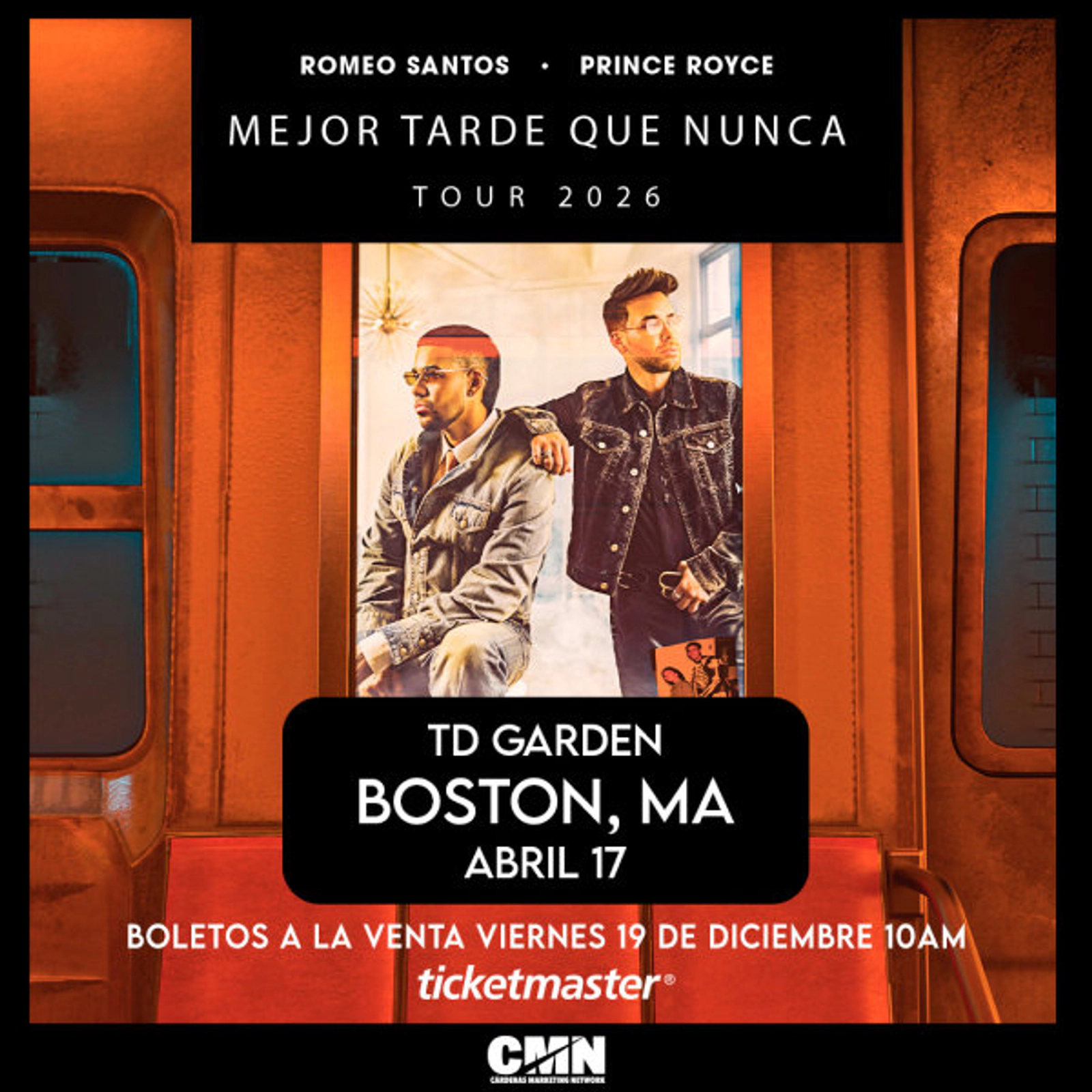 Romeo Santos y Prince Royce en TD Garden