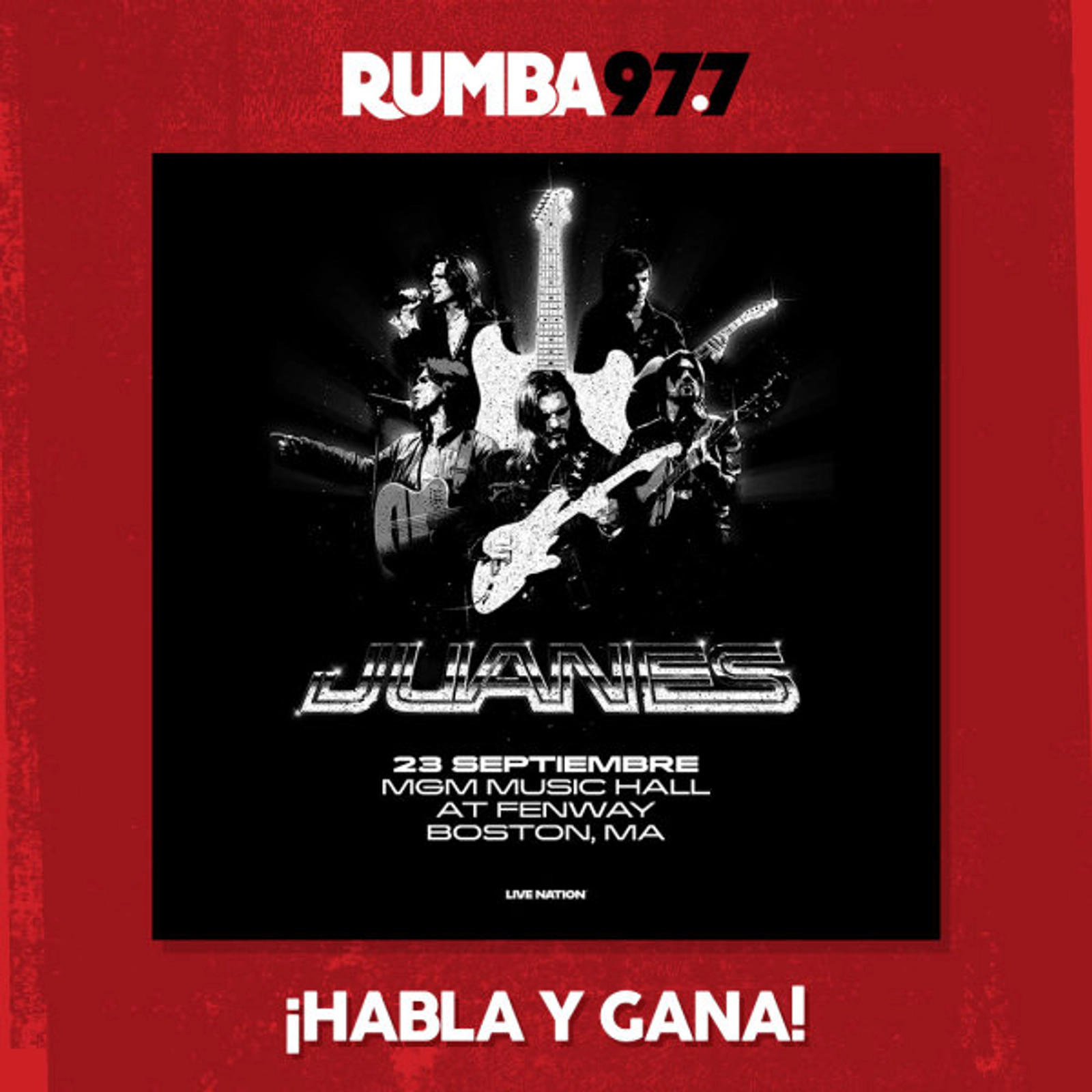 Juanes en MGM Music Hall Fenway