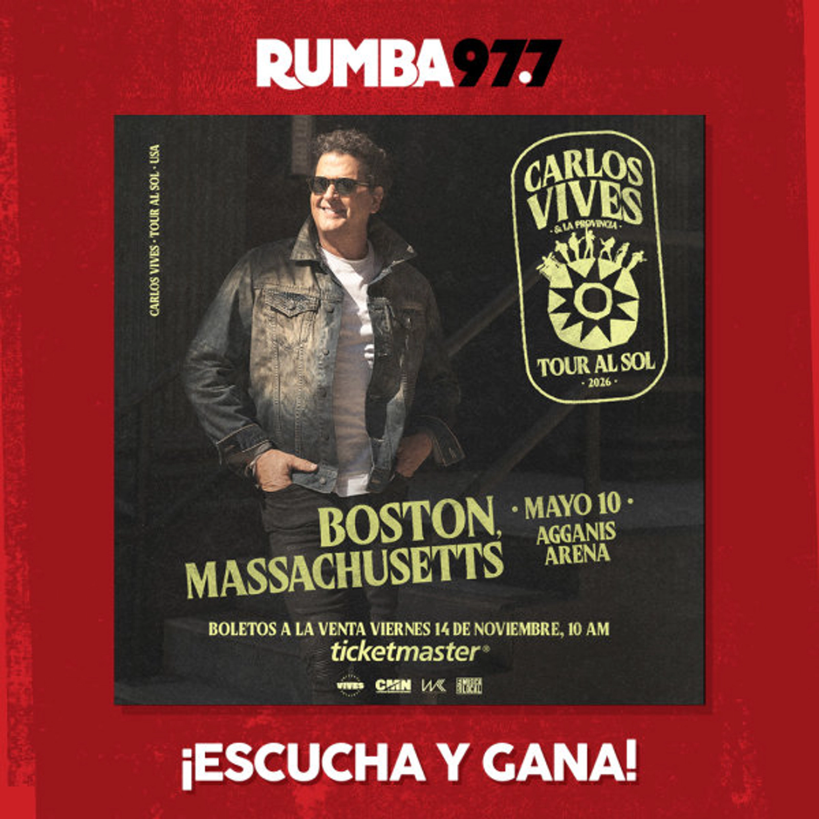 Carlos Vives en Agganis Arena