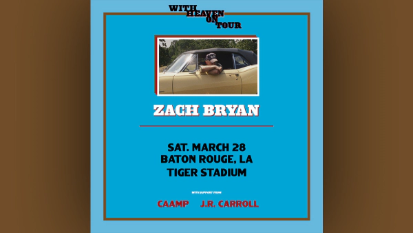 Last chance to win tickets to Zach Bryan at Tiger Stadium!