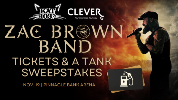 Kat 103.7's Zac Brown Band Tickets and a Tank Sweepstakes, Powered by Clever Insurance