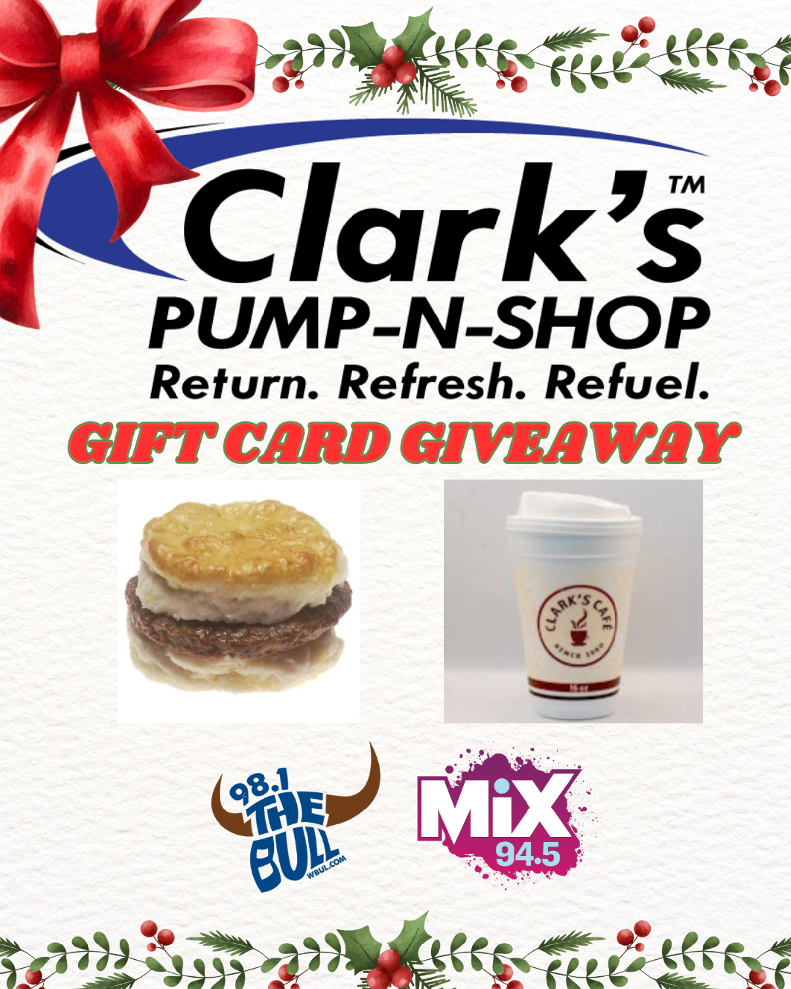 Clark's Pump-N-Shop Gift Card Giveaway