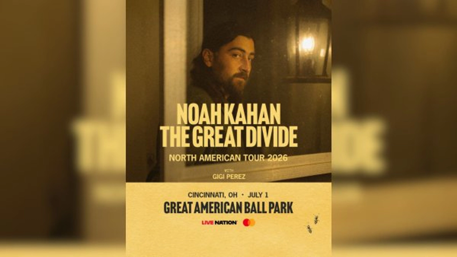 Win tickets to see Noah Kahan at Great American Ballpark!