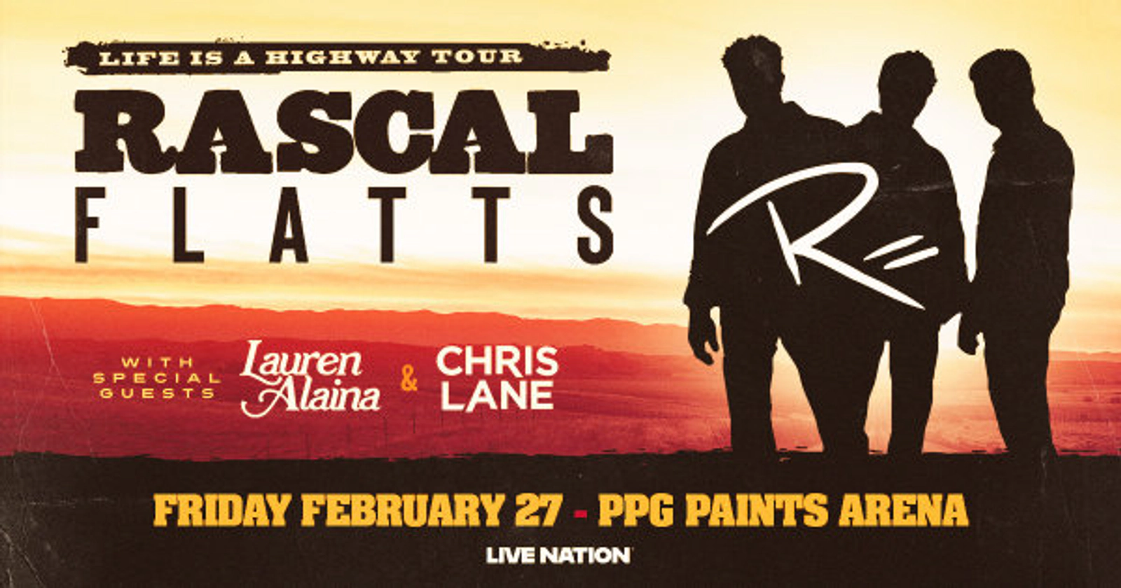 Win tickets to see Rascal Flatts at PPG Paints Arena!