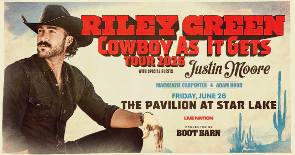 Win tickets to see Riley Green at The Pavilion at Star Lake!