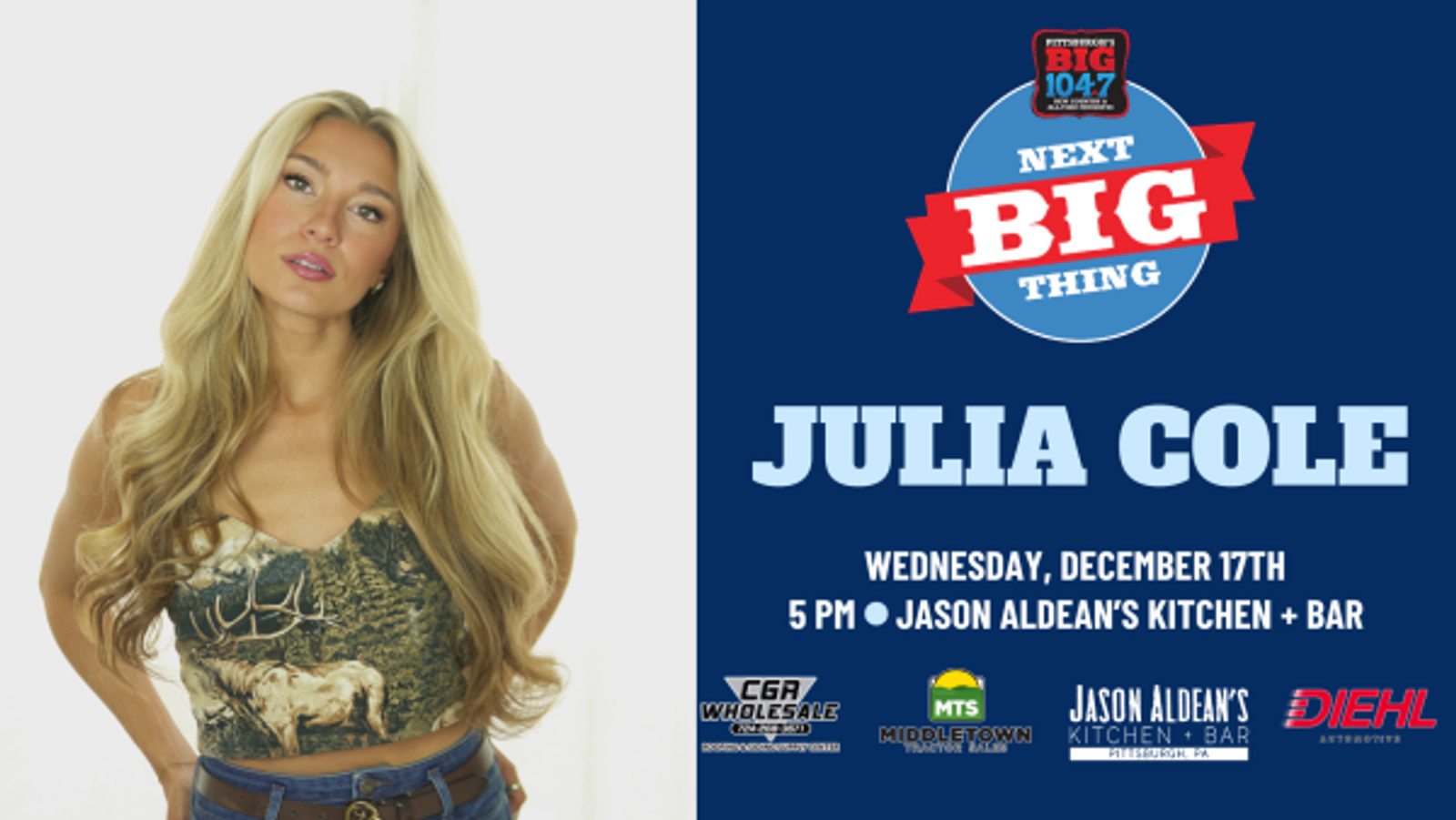 Win VIP tickets to our Next BIG Thing with Julia Cole!
