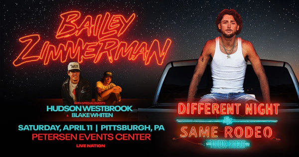 Win tickets to see Bailey Zimmerman at the Petersen Events Center!