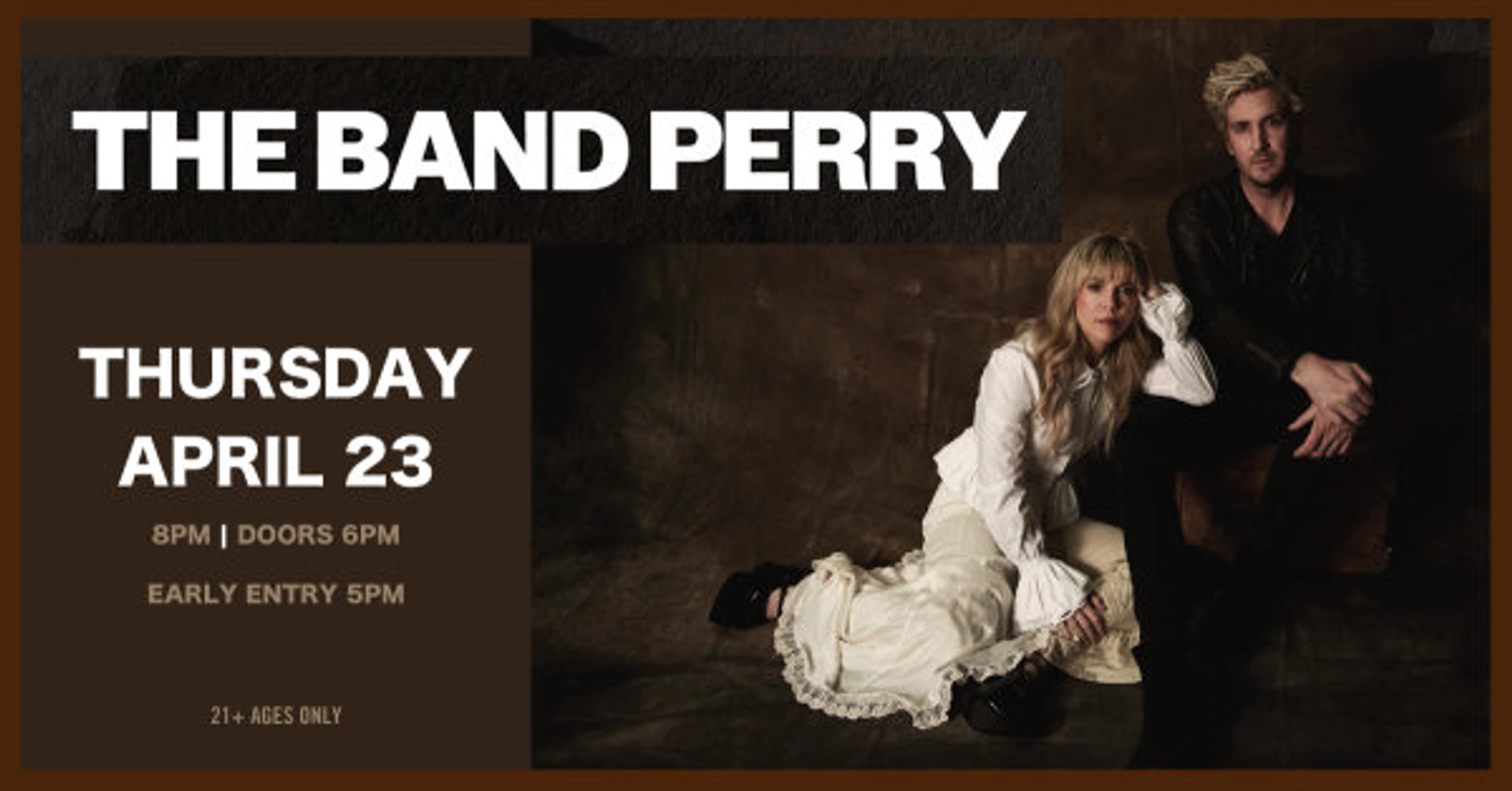 Win tickets to see The Band Perry at Jergel's Rhythm Grille!