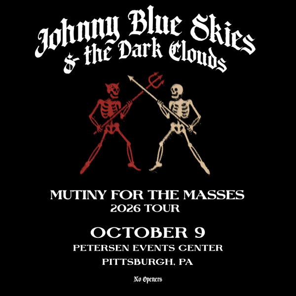 Win tickets to see Johnny Blue Skies & the Dark Clouds at the Petersen Events Center!