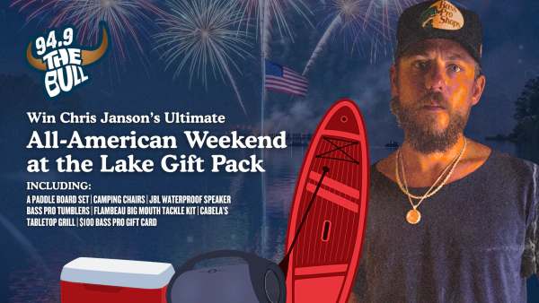 Win Chris Janson's Ultimate All-American Weekend at the Lake Gift Pack!