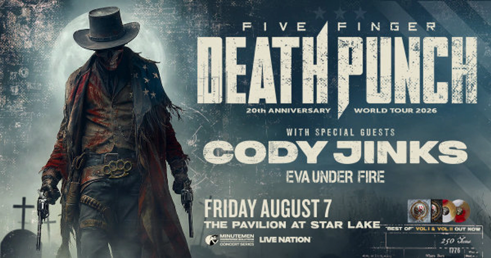Five Finger Death Punch & Cody Jinks @ The Pavilion at Star Lake 8.7.26