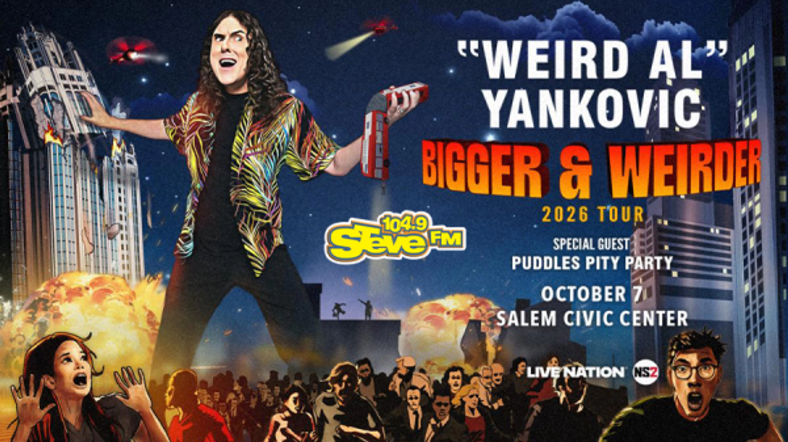Steal STEVE's Seats to WEIRD AL YANKOVIC at Salem Civic Center in 2026!