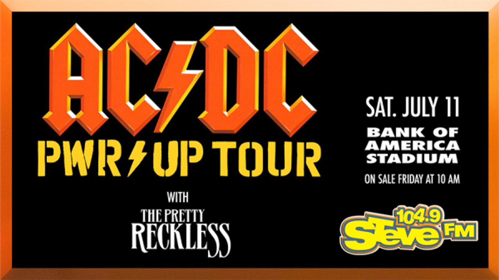 Steal STEVE's Seats to AC/DC's PWR UP TOUR in Charlotte in 2026!
