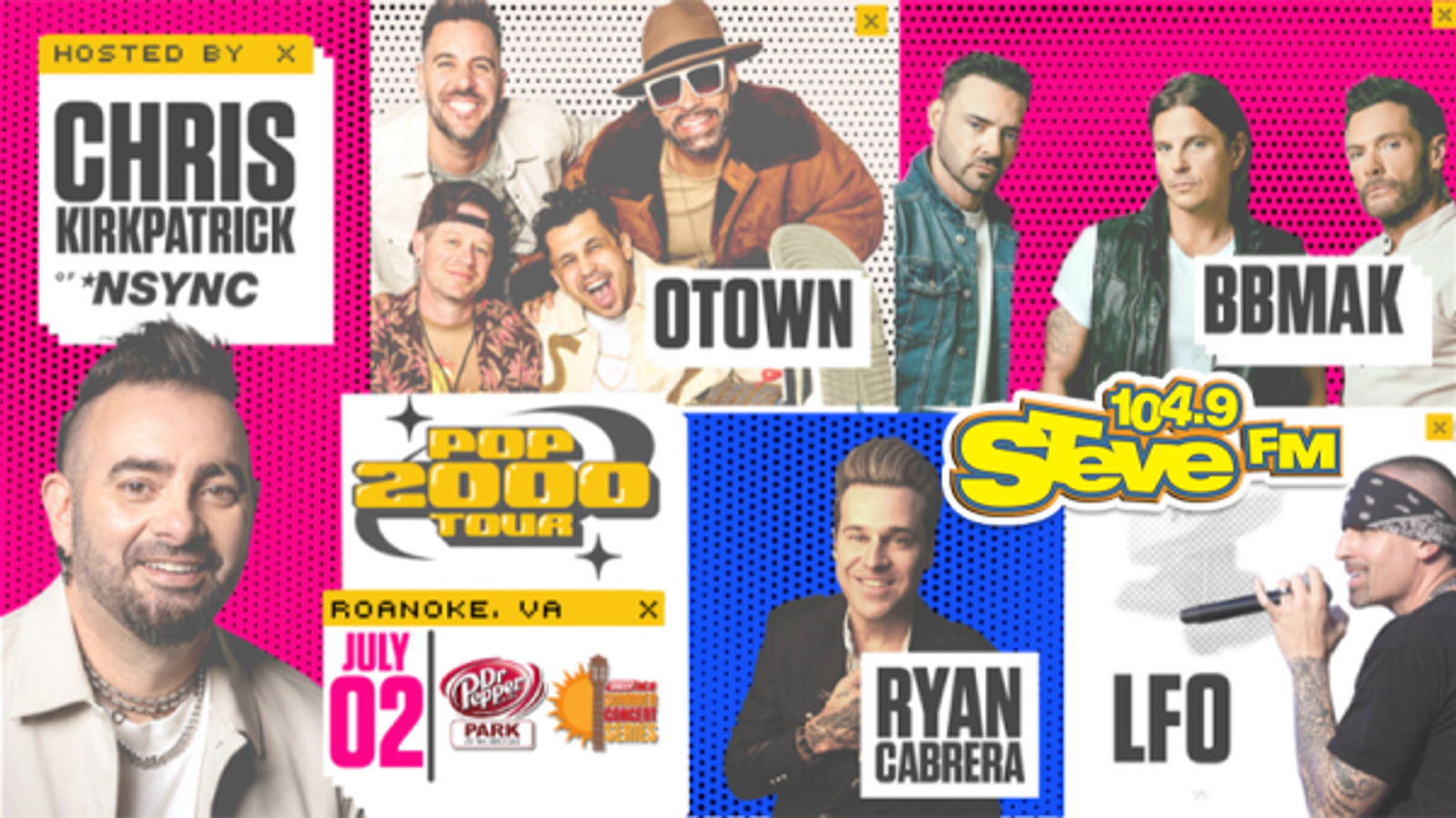 Steal STEVE's Seats to the POP 2000 TOUR at Dr Pepper Park!