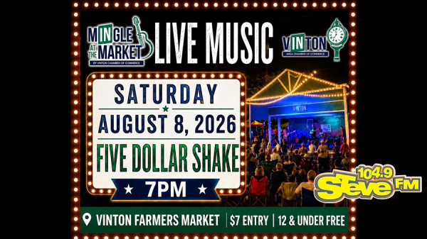 Steal STEVE's Seats to Vinton's MINGLE AT THE MARKET!