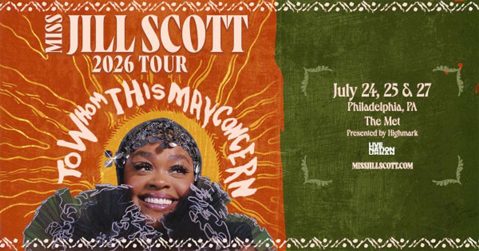 Win tix to see JILL SCOTT!
