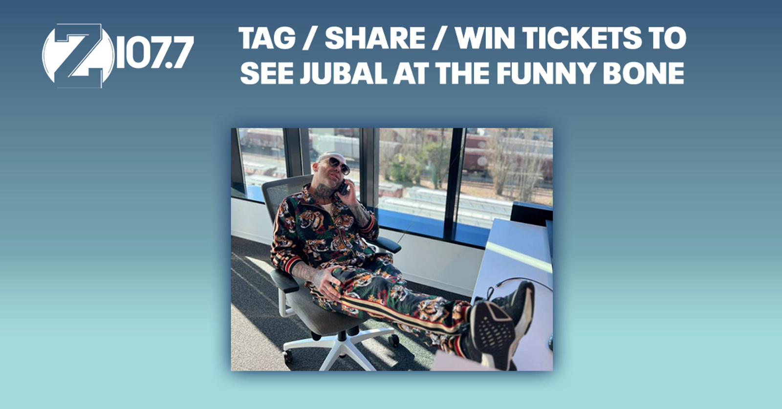 Tag A Friend to Win Tickets to See Jubal at the Funny Bone Z107.7