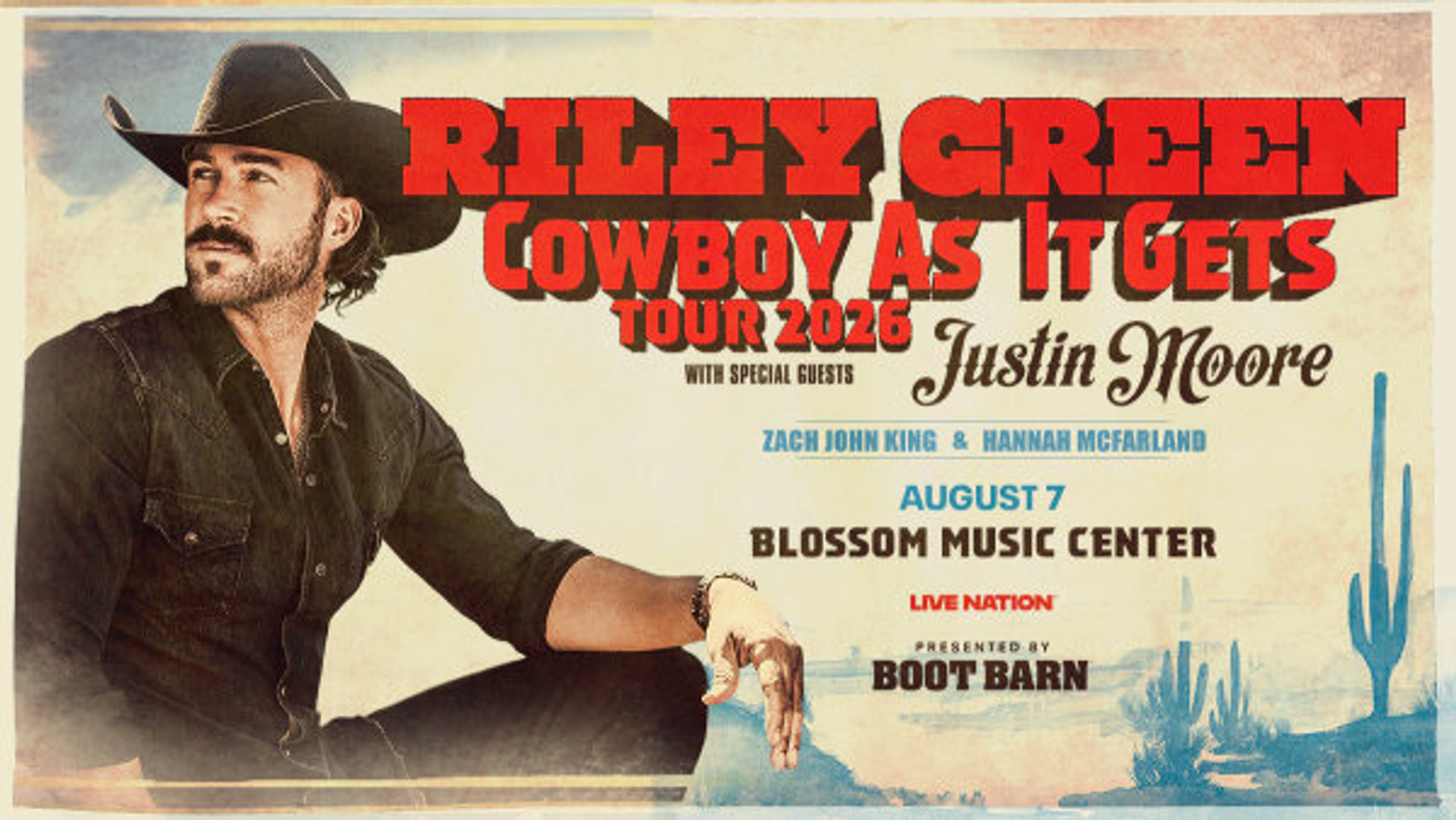 Win Tickets to See Riley Green at Blossom Music Center