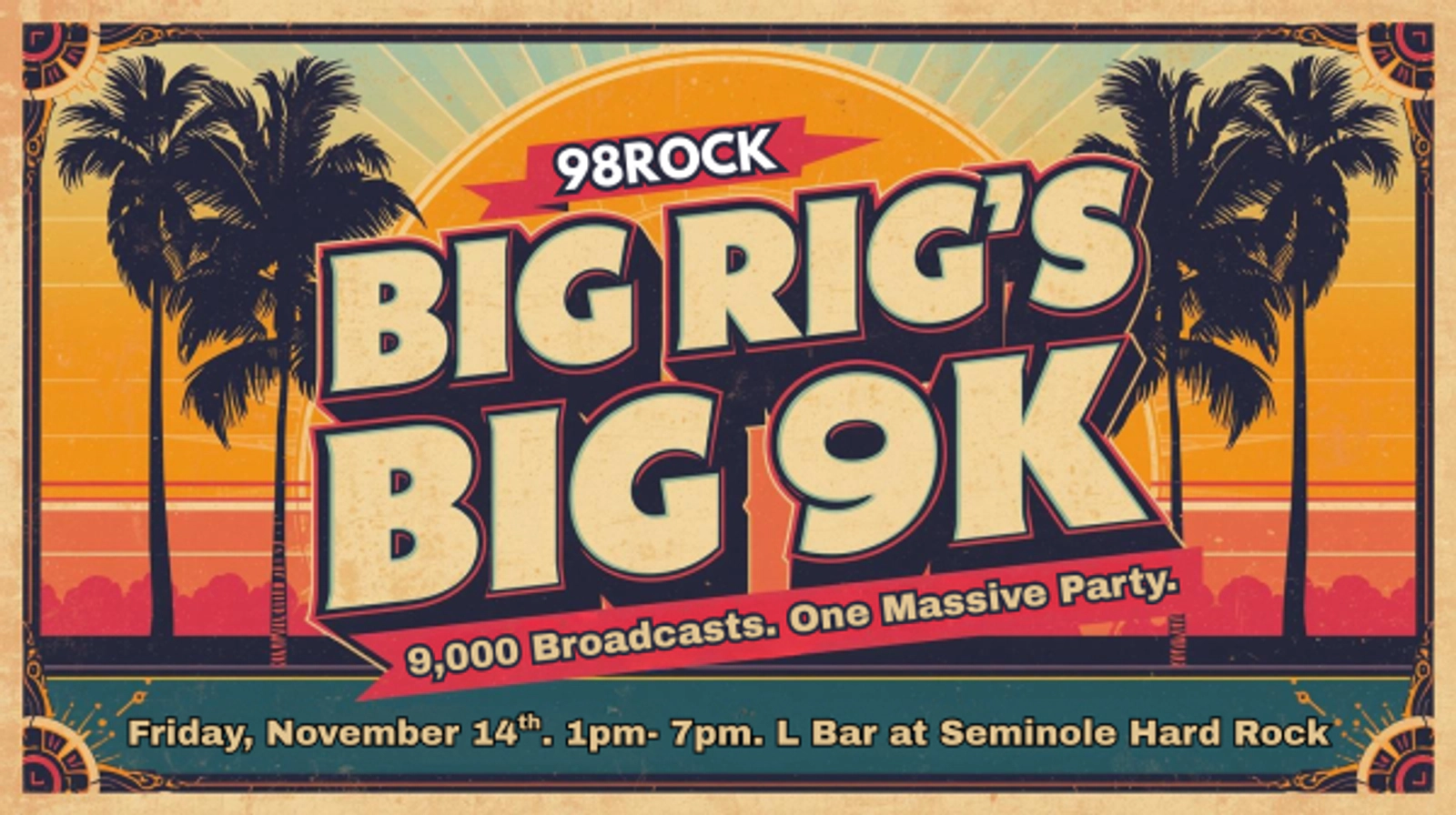 Join  98ROCK for BIG RIG'S BIG 9k