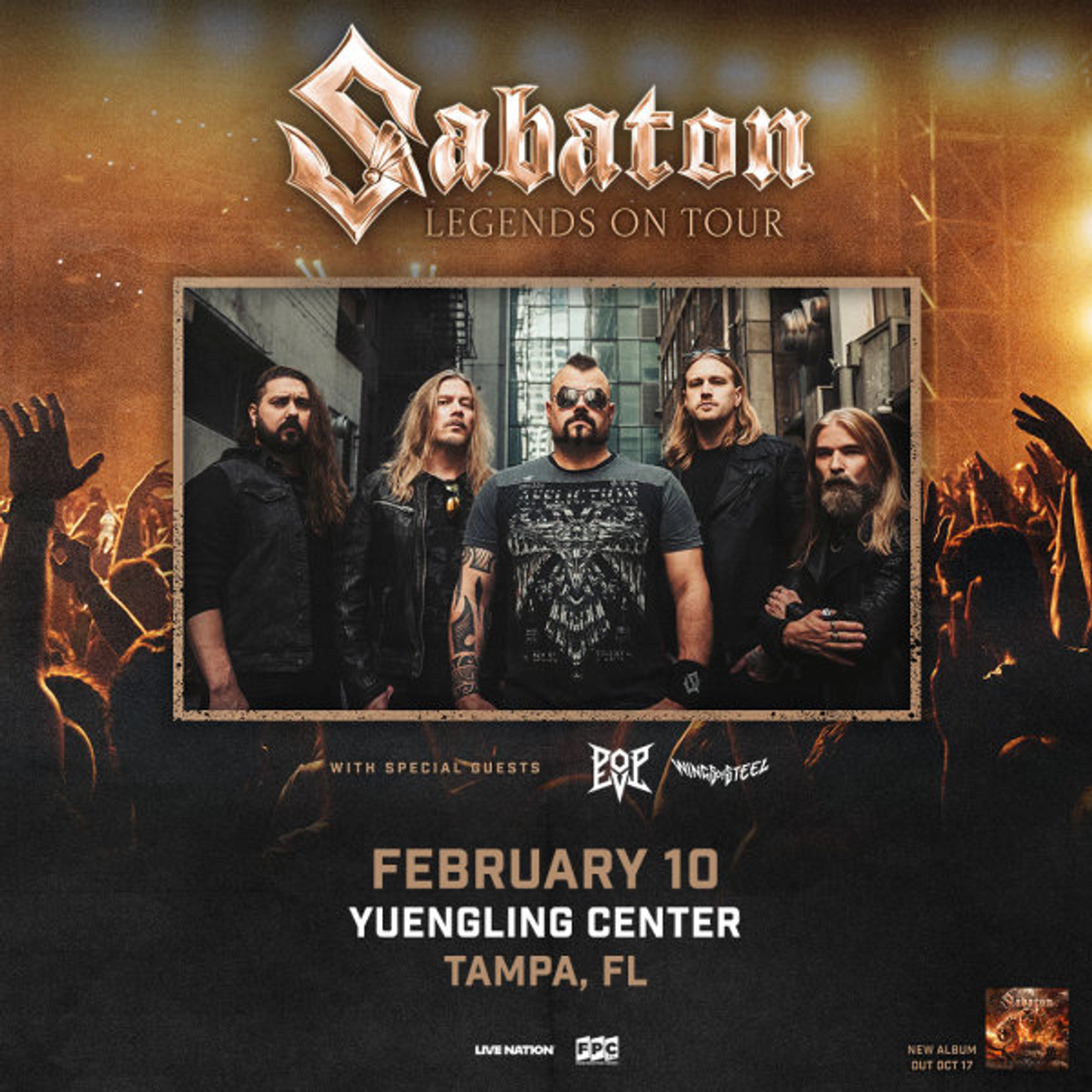 Experience Sabaton w/ Pop Evil @ The Yuengling Center Feb 10th