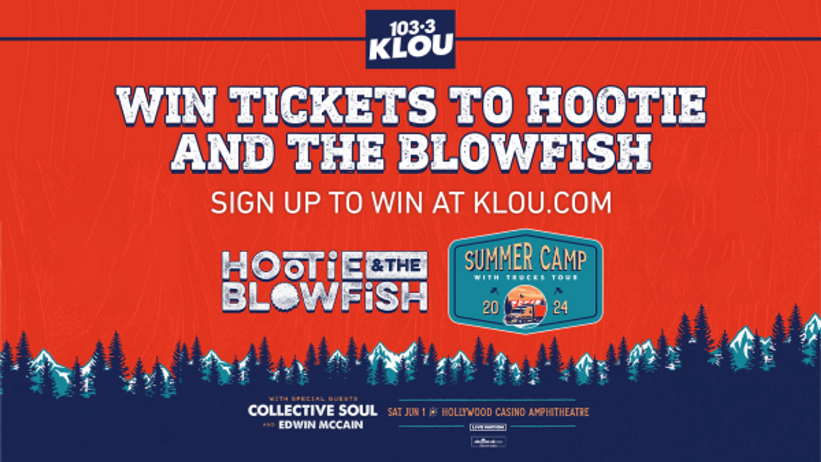 Win Tickets to Hootie and the Blowfish 103.3 KLOU 103.3 KLOU