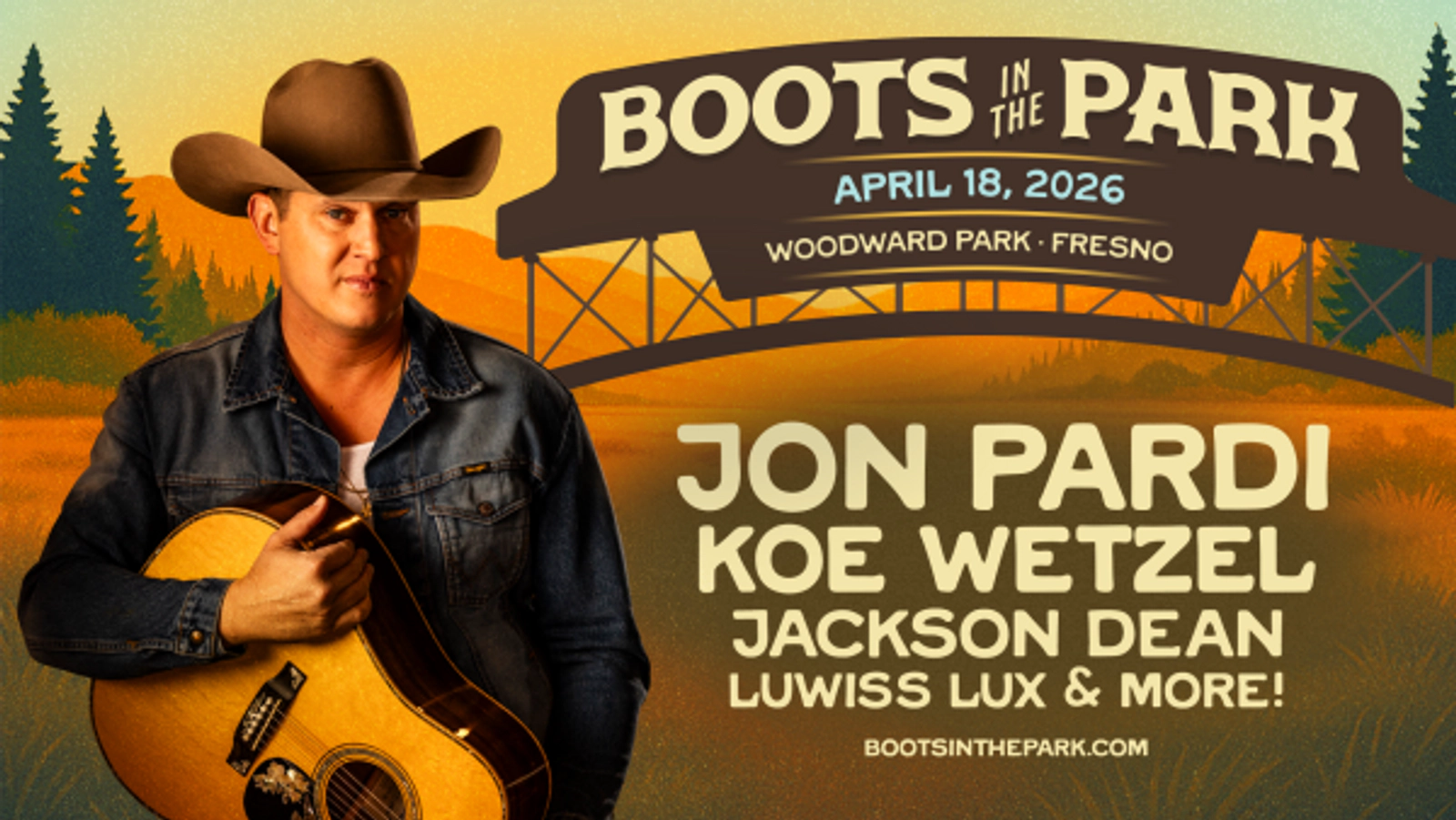 102.7 The Wolf has your Passes to BOOTS IN THE PARK with Jon Pardi!