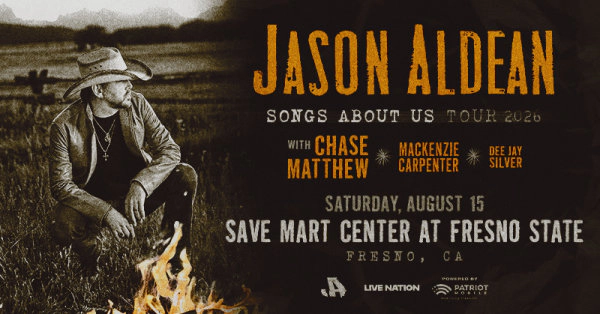 Jason Aldean hits the Save Mart Center on August 15th - Want to win Tickets?