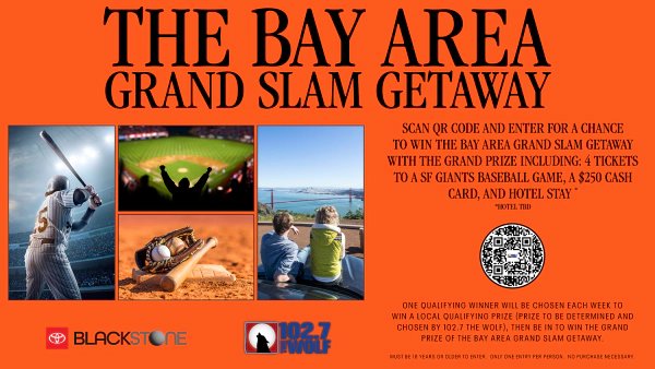 The Bay Area Grand Slam Getaway Sweepstakes brought to you by Blackstone Toyota